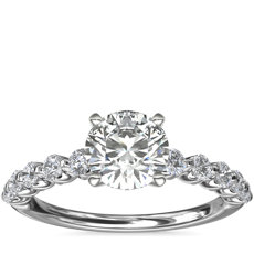 Floating Diamond Engagement Ring in Platinum (3/8 ct.wt.)